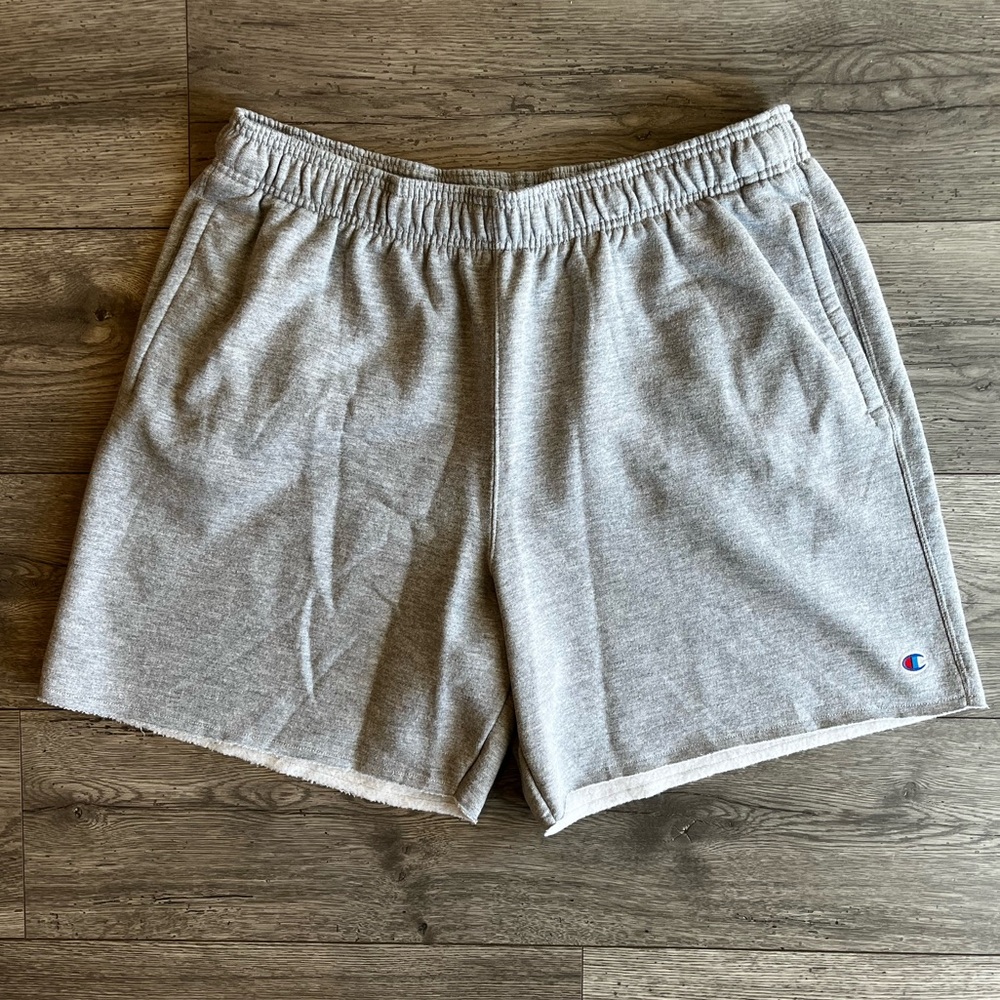 Champion Men's Authentic Cotton Shorts with Pockets Heather Gray Size XXL